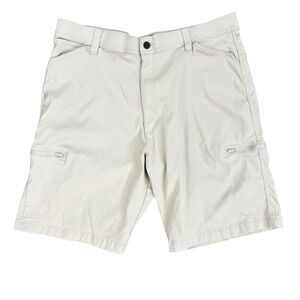 Wrangler ATG All Terrain Gear Mens Tan Cargo Shorts Size 40 Stretch Outdoor